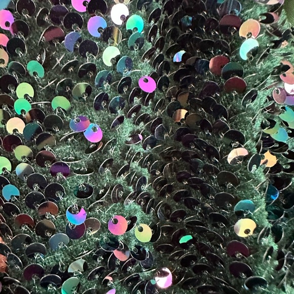 Lavish Alice mermaid Sequin One Shoulder Ruffle front Cocktail Dress Sz 2, Trend - Picture 9 of 12